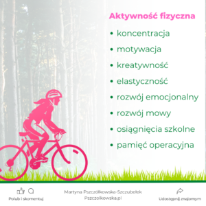 Korzyści aktywności fizycznej u Dziecka - post dla Martyny Pszczółkowskiej - fizjoterapeutki